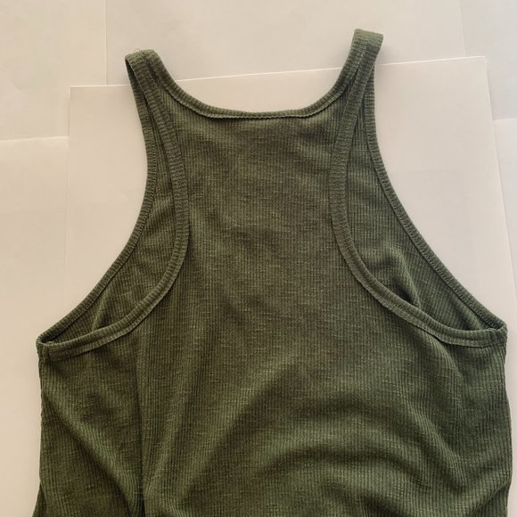 Free People Intimately Sleeveless Basic Ribbed Tank Top Green - Picture 3 of 4